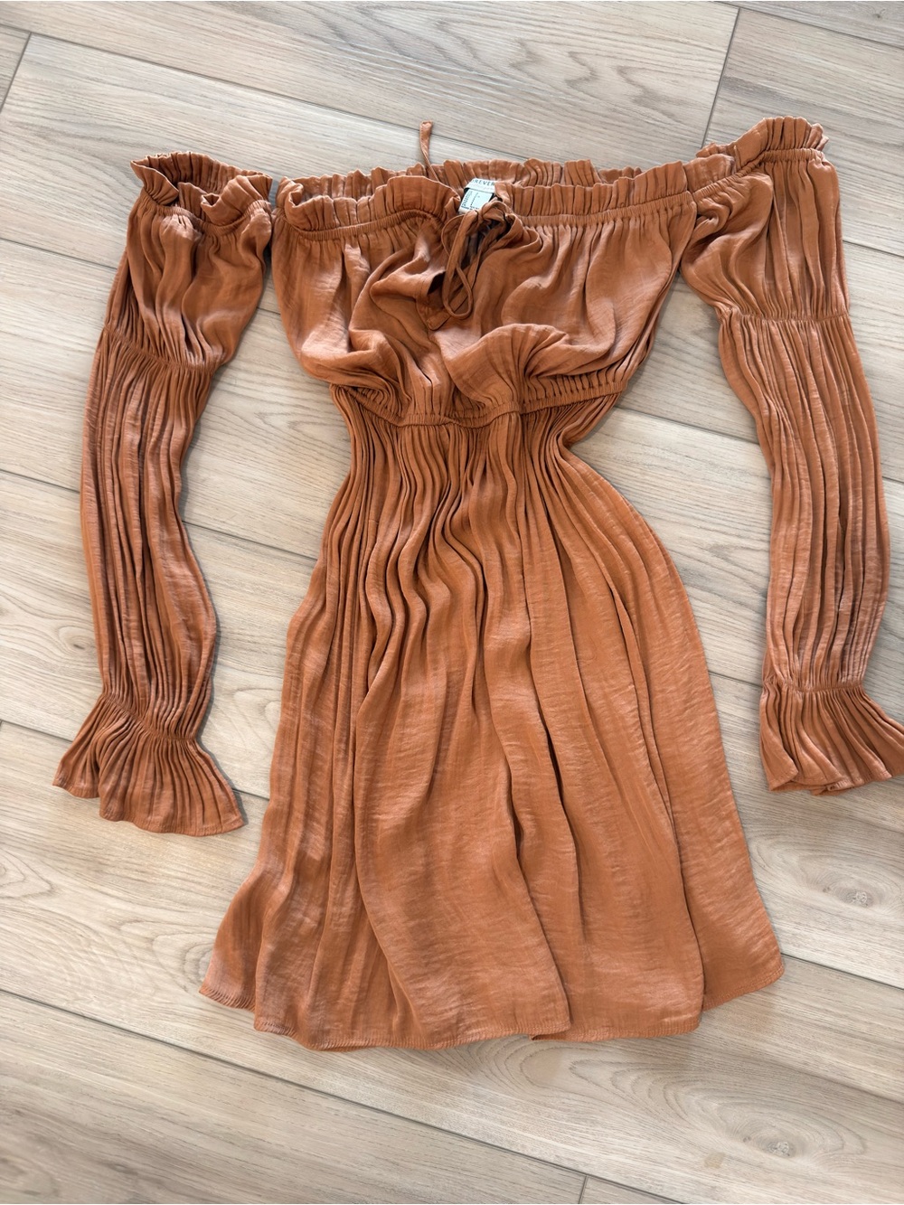 Forever 21 Off-Shoulder Burnt Orange Mini Dress